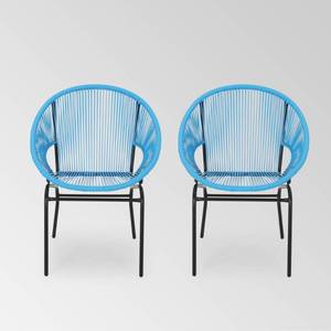 lot 19544 image: Nusa Outdoor Modern Wicker Club Chair (Set of 2) by Christopher Knight Home- Retail$181.49