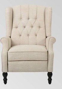 lot 19549 image: Walter Contemporary Tufted Fabric Recliner (Set of 1) by Christopher Knight Home-