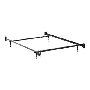 lot 19561 image: Graco Full-Size Crib Conversion Kit - Metal Bed Frame - Black