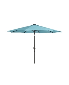 lot 19572 image: 9 Outdoor Patio Solar Led Market Table Umbrella