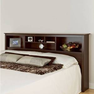 lot 19573 image: Copper Grove Backus Espresso King Bookcase Headboard- Retail$198.99