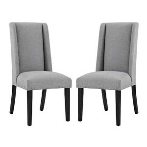 lot 19583 image: Modway Baron Fabric Upholstered Dining Chairs (Set of 2)- Retail$277.99