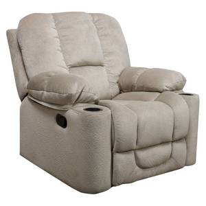 lot 19585 image: Latte Beige Gannon Fabric Reclining Glider Club Chair by Christopher Knight Retail$420.68
