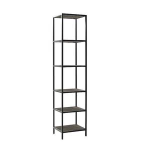 lot 19626 image: Crosley Jacobsen 5 Shelf Etagere Bookcase in Brown Ash