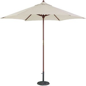 lot 19648 image: TropiShade 9-foot Wood Natural-tone Market Umbrella- Retail$83.99