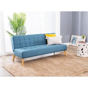 lot 19663 image: Abbyson Carson Mid Century Fabric Tufted Convertible Futon Sleeper Sofa - Retail$277.99