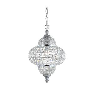 lot 19696 image: Jonathan Y Juliette 12 Crystal, Metal Led Chandelier Pendant