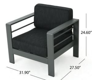 lot 19451 image: DARK GREY ACCENT CHAIR ITEM NO.(56347.00GRY