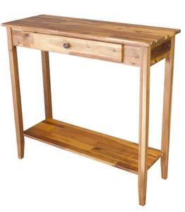 lot 19458 image: CASUAL CONTEMPORARY LIVING ACACIA CONSOLE TABLE WITH DRAWER