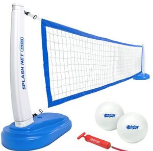 lot 19505 image: GoSports Splash Net PRO Pool Volleyball Net  Includes 2 Water Volleyballs and Pump- Retail$122.99