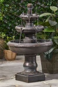 lot 19520 image: Hockingport Outdoor Tier Fountain Outdoor 3 by Christopher Knight Home- Retail$295.99