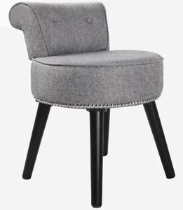 lot 19540 image: Veikous Vanity Stool Chair Makeup with Low Back- Retail$79.98