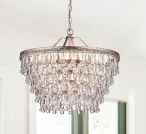 lot 19545 image: Aura 6-Light Crystal Chandelier- Retail$208.49