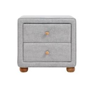 lot 19547 image: Contemporary Fabric 2-Drawer Nightstand- Retail$158.49