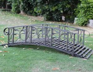 lot 19581 image: Coral Coast Willow Creek 6 Ft Metal Garden Bridge- Retail$519.99