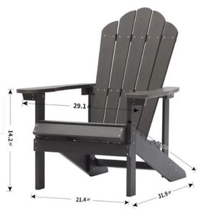 lot 19640 image: Plastic Wood Adirondack Chair Weather-Resistant by Bonosuki