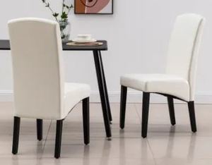 lot 19704 image: Modern Faux Leather 2 Piece Dining Room Chair- Retail$222.49