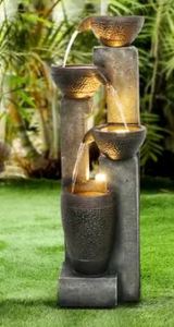lot 19631 image: 4-Teir WATERFALL FOUNTAIN LED 40 ( ITEM # 190042)