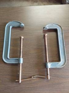 lot 1012 image: Pair of 8 in C-clamps