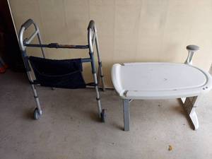 lot 1233 image: Walker and Shower Chair