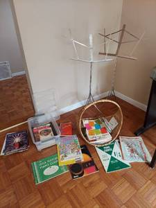 lot 1267 image: 2 music stands and music books