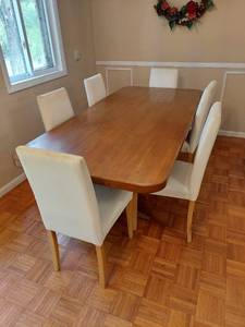 lot 1274 image: table and 6 chairs
