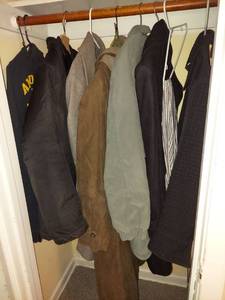 lot 1279 image: Contents of Closet - ladies coats and hats