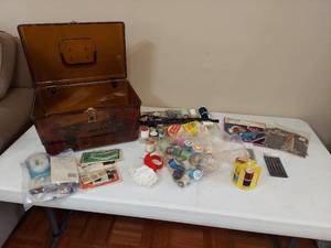 lot 1320 image: Sewing Box and Contents