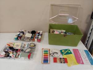 lot 1321 image: Sewing Box and Contents