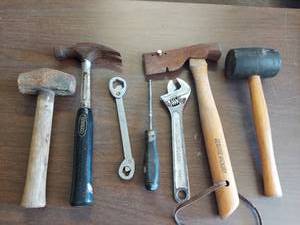 lot 1133 image: Hammers and hatchet