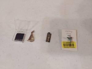 lot 1331 image: 3 Charms - Marked Sterling