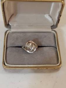 lot 1333 image: ring in box - marked .925
