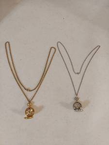 lot 1336 image: 2 pocket watch necklaces
