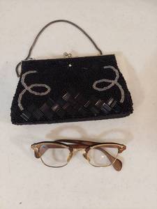 lot 1340 image: purse and glasses marked gold filled