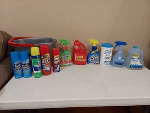 lot 1350 image: bucket and cleaning supplies