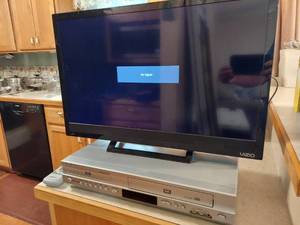 lot 1370 image: Vizio TV with dvdVHS player
