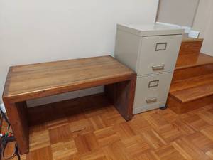 lot 1374 image: table and file cabinet
