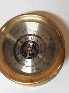 lot 1418 image: Brass world clock