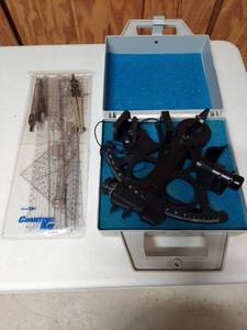 lot 1434 image: Sextant and charting kit