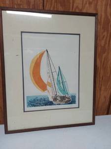 lot 5383 image: Signed and Numbered Sailboat Print