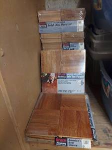 lot 5397 image: 9 plus pkgs of parquet flooring