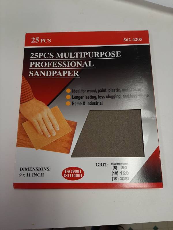 lot 2010 image: 9 X 11 Sandpaper - 25 Pcs