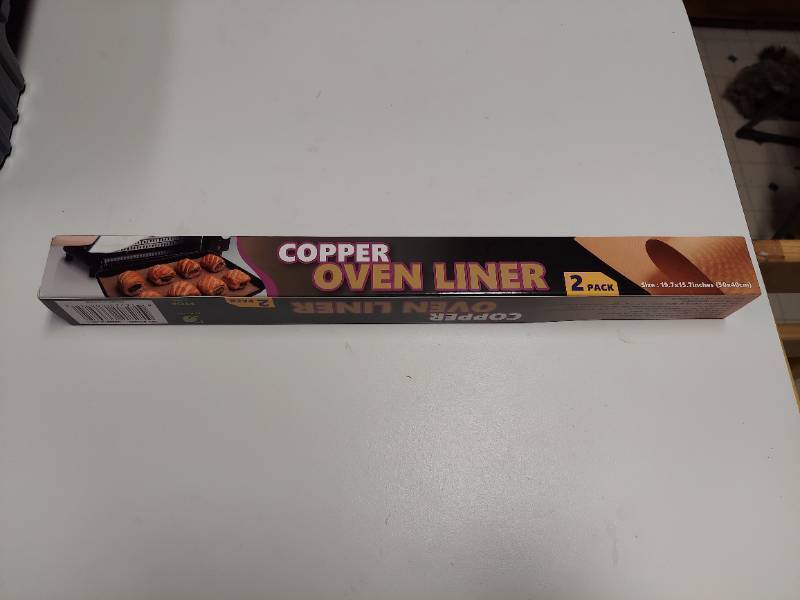lot 7029 image: 2 Pack Copper Oven Liner