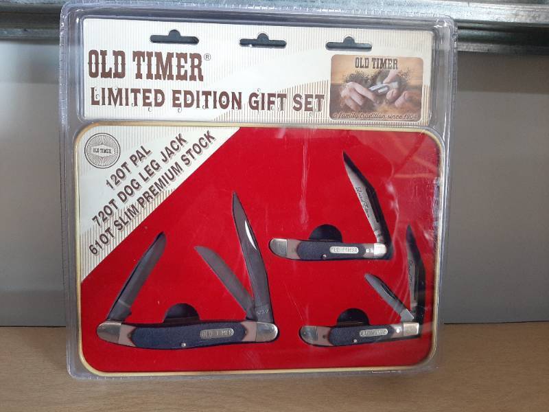 lot 7032 image: 3 Pcs Schrade Old Timer Limited Edition Gift Set 12ot, 72ot, 61ot Knives