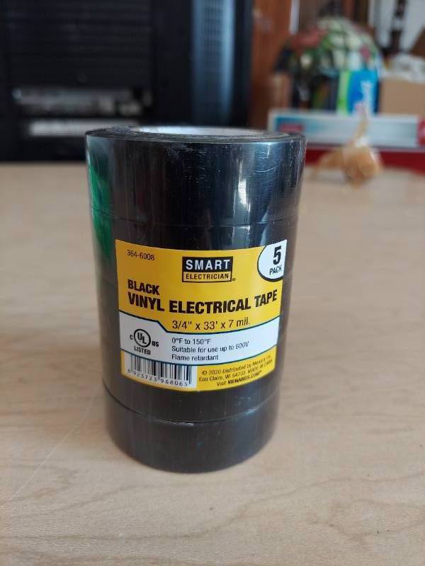 lot 7052 image: 5 Pack Vinyl Electrical Tape