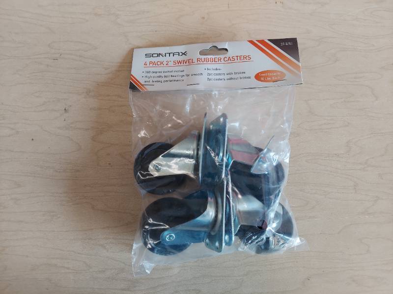lot 7061 image: 4 Pack 2in Swivel Rubber Casters