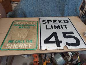 lot 2591 image: 2 signs