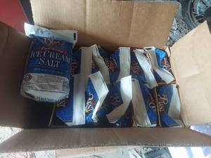 lot 1060 image: Case of 12 Bags of Ice Cream Salt