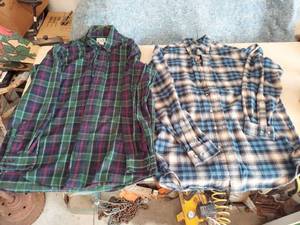 lot 1154 image: 2 flannel shirts - L tall