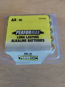 lot 2684 image: Performax AA Alkaline Batteries Packs Of 30 Exp Sept 2029